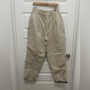 L.L. Bean Women's Tan Flannel Lined Pants 16x 32 Waist 30” USA made Cotton